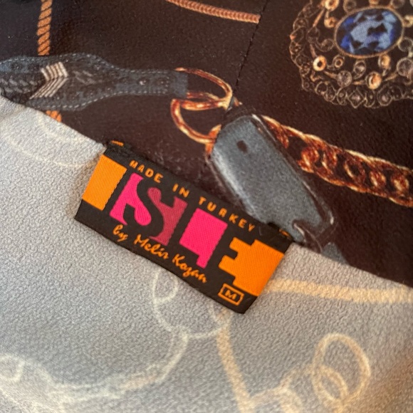 Isle by Melis Kozan Equestrian print blouse. - Picture 3 of 3